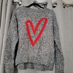 Loft Heart Sweater Size Medium